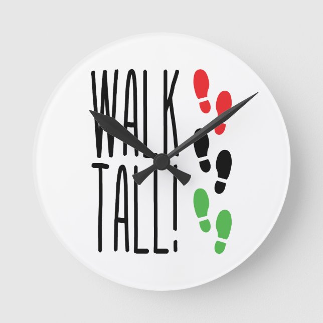 Reloj Redondo Mediano Walk Tall (Anverso)
