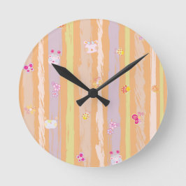 Reloj Redondo Mediano Wall Clock – Baby Joy & Creatures Pastel Animal