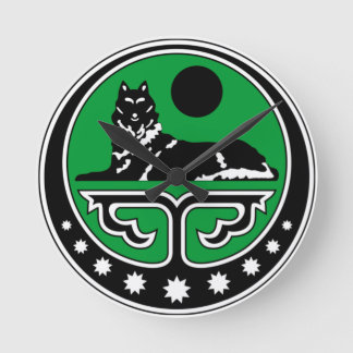 Reloj Redondo Mediano Wall Clock Chechen Wolf