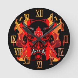 Reloj Redondo Mediano Wall Clock Evil Samurai 