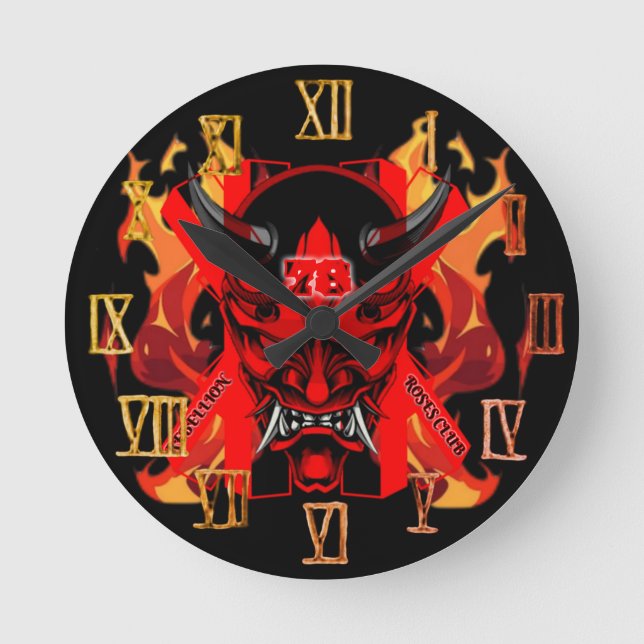 Reloj Redondo Mediano Wall Clock Evil Samurai  (Anverso)