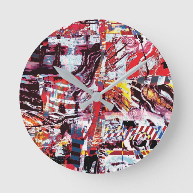 Reloj Redondo Mediano Wall Clock – Fragmented Pulse (Anverso)