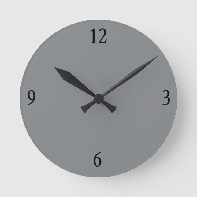 Reloj Redondo Mediano Wall Clock in Grey (Anverso)