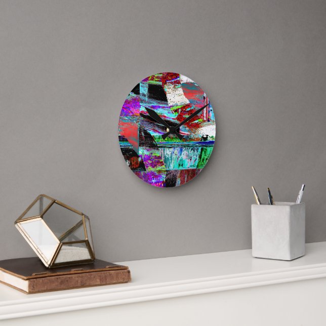 Reloj Redondo Mediano Wall Clock – Neon Pulse (Oficina)