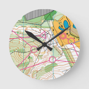 Reloj Redondo Mediano Wall clock - orienteering map