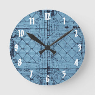 Reloj Redondo Mediano Wall Clock Rustic Tin Panel Ceiling Country Wester