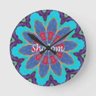 Reloj Redondo Mediano Wall Clock Shalom Mandala
