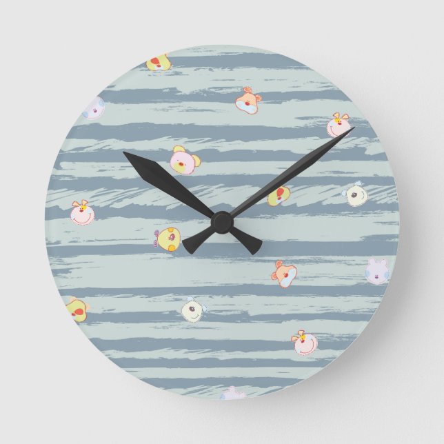 Reloj Redondo Mediano Wall Clock – Whimsy Faces (Anverso)