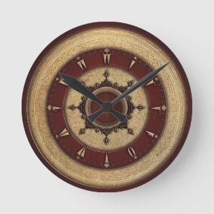 Reloj Redondo Mediano Wall Clock with Patterns & Old Turkish Numbers