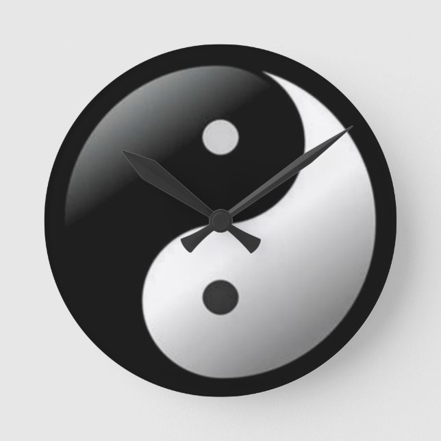Reloj Redondo Mediano Wall Clock Yin Yang (Anverso)
