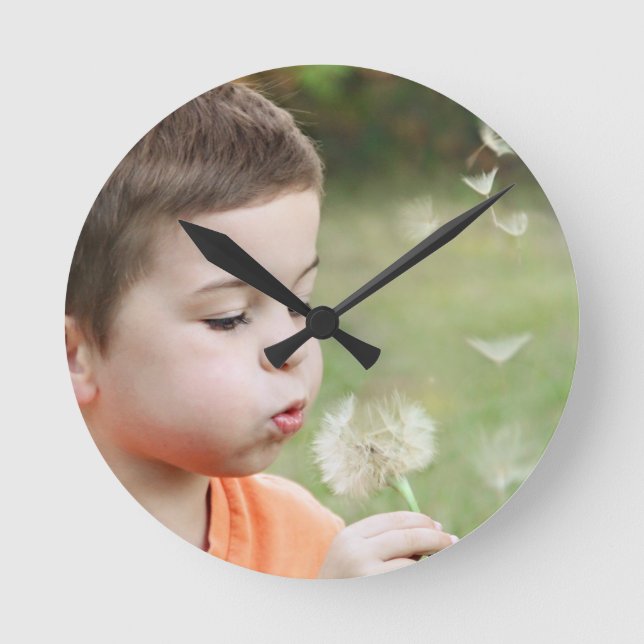 Reloj Redondo Mediano Wanduhr mit deinem eigenen Foto (Anverso)