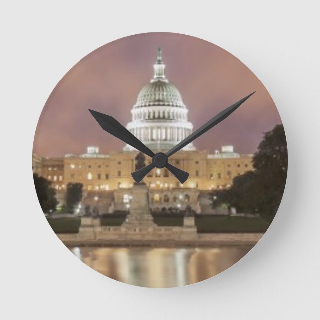 Reloj Redondo Mediano Washington DC, Capitol Building (Anverso)