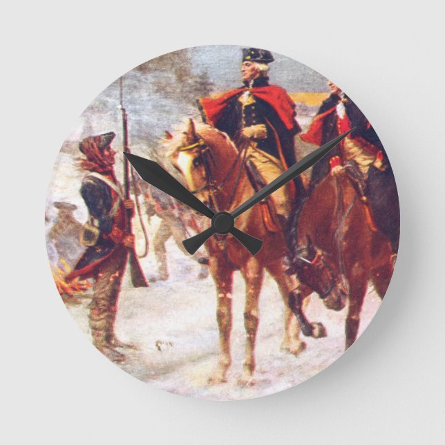 Reloj Redondo Mediano Washington Y Lafayette En Valley Forge (Anverso)