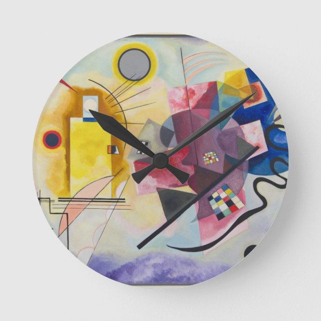 Reloj Redondo Mediano Wassil Kandinsky| Amarillo-Rojo-Azul - 1925 (Anverso)