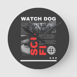 Reloj Redondo Mediano Watch Dogs Almohada