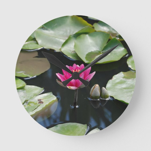 Reloj Redondo Mediano water lilies (Anverso)