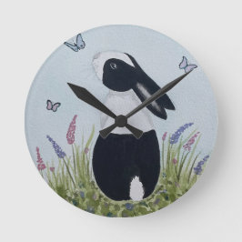 Reloj Redondo Mediano Watercolour Dutch Bunny Rabbit
