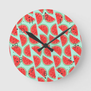 Reloj Redondo Mediano Watermelon Pattern - Wall Clock With Numbers