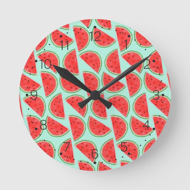 Reloj Redondo Mediano Watermelon Pattern - Wall Clock With Numbers (Anverso)