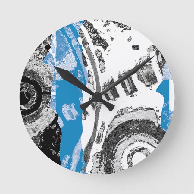 Reloj Redondo Mediano Wave Mechanism – Custom Wall Clock (10.75", Round (Anverso)