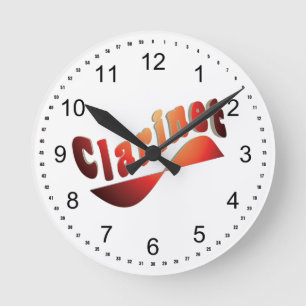 Reloj Redondo Mediano Wavy Clarinet