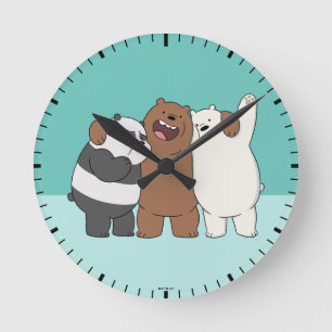 Reloj Redondo Mediano We Bare Bears Group Hug