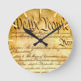 Reloj Redondo Mediano We the People - Constitution