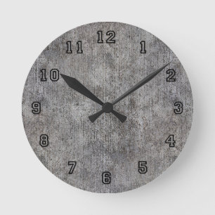 Reloj Redondo Mediano Weathered Grey Cement Sidewalk