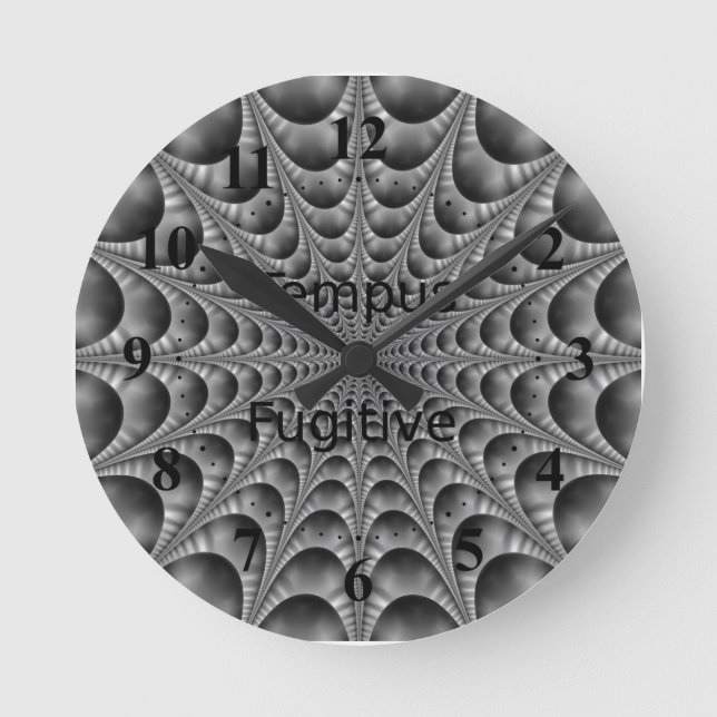 Reloj Redondo Mediano Web en blanco y negro (Anverso)
