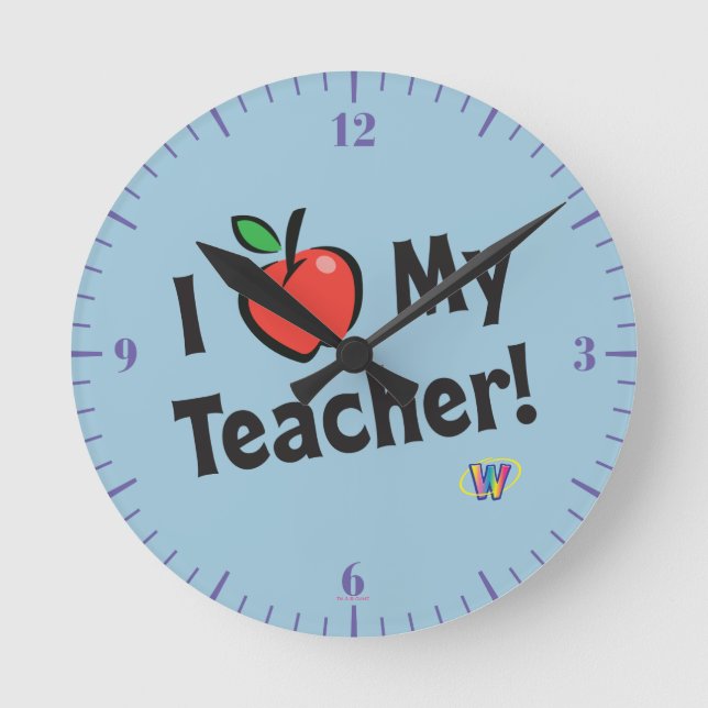 Reloj Redondo Mediano Webkinz: I Love My Teacher! (Anverso)