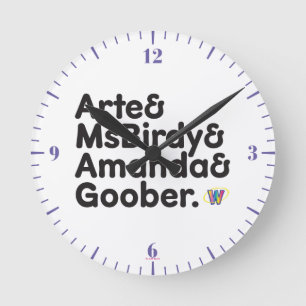 Reloj Redondo Mediano Webkinz Names Design