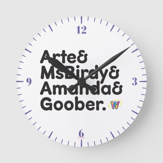 Reloj Redondo Mediano Webkinz Names Design (Anverso)