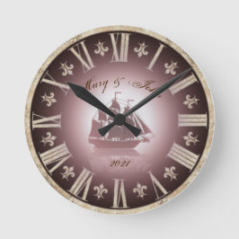 Reloj Redondo Mediano Wedding Vintage