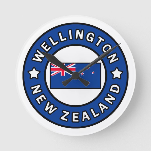 Reloj Redondo Mediano Wellington Nueva Zelanda (Anverso)