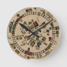 Reloj Redondo Mediano Whistlestop, Tejas
