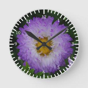Reloj Redondo Mediano White Purple Matsumoto flower clock