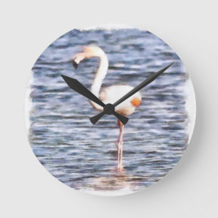 Reloj Redondo Mediano Wild Flamingo