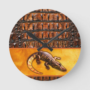 Reloj Redondo Mediano WILD NATURE - Colección de diseño CROCODILE-DILE-D
