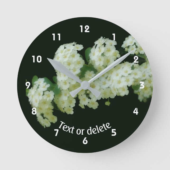 Reloj Redondo Mediano Wild Rambling Roses Floral Personalized   (Anverso)
