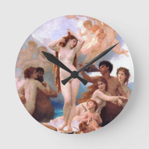 Reloj Redondo Mediano William Bouguereau - El nacimiento de Venus 1879