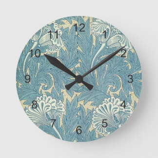 Reloj Redondo Mediano William Morris Blue Wallpaper