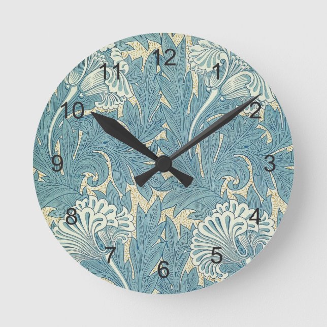 Reloj Redondo Mediano William Morris Blue Wallpaper (Anverso)