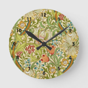 Reloj Redondo Mediano William Morris Golden Lily Vintage Pre-Raphaelite