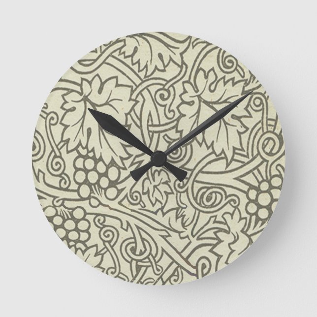 Reloj Redondo Mediano William Morris Grapevine Sage Wallpaper (Anverso)