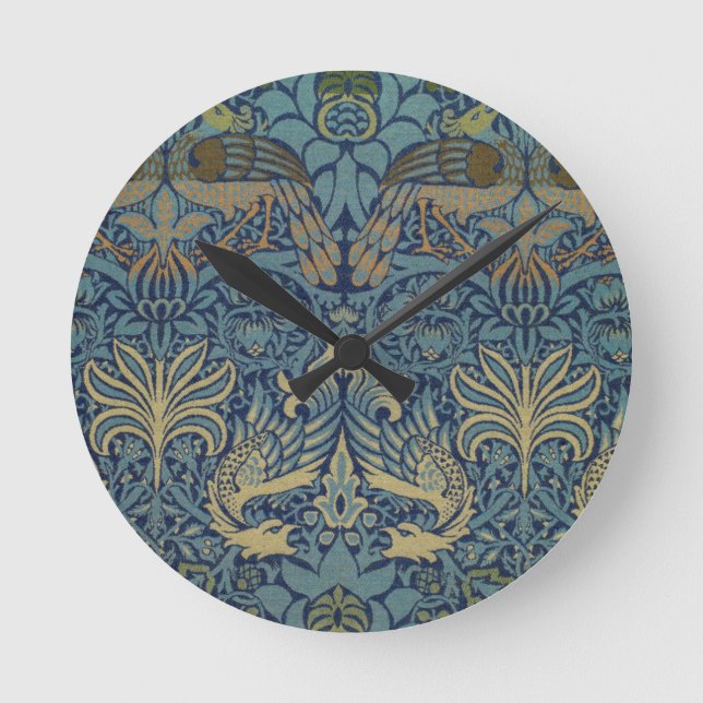 Reloj Redondo Mediano William Morris Peacock and Dragon (Anverso)