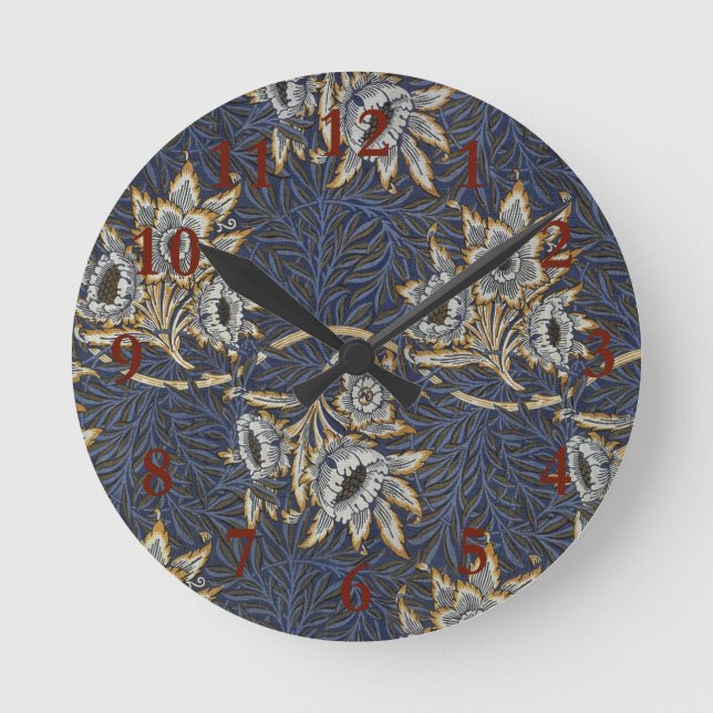 Reloj Redondo Mediano william morris tulip and willow tapestry pattern (Anverso)