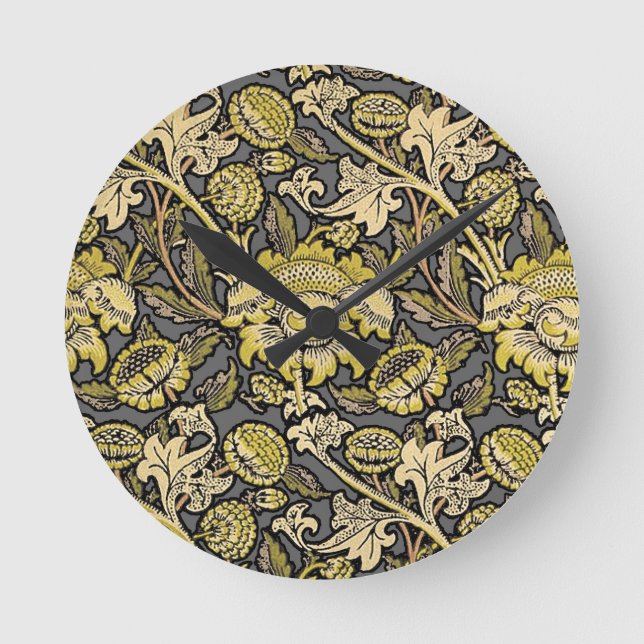 Reloj Redondo Mediano William Morris Wey Floral Wallpaper (Anverso)