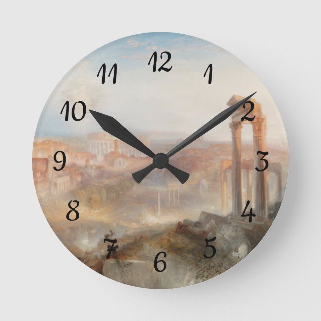 Reloj Redondo Mediano William Turner British - Roma-Campo Vaccino modern (Anverso)