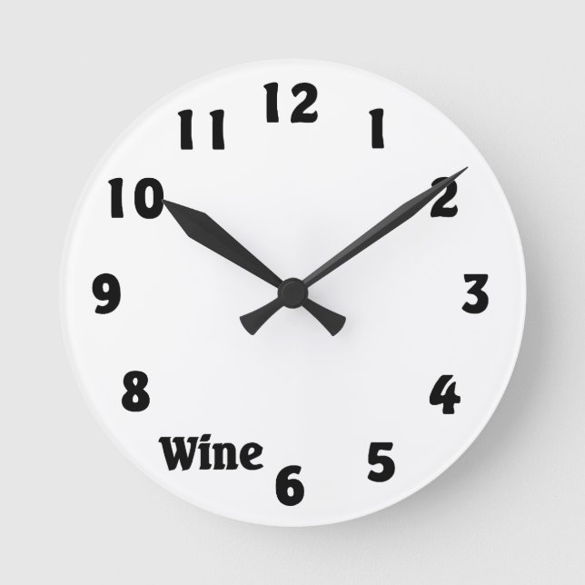 Reloj Redondo Mediano Wine O'Clock (Anverso)