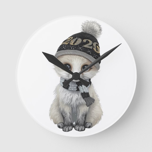 Reloj Redondo Mediano Winter Cutie 2026 Watch Cute Winter Animal Wrist W (Anverso)
